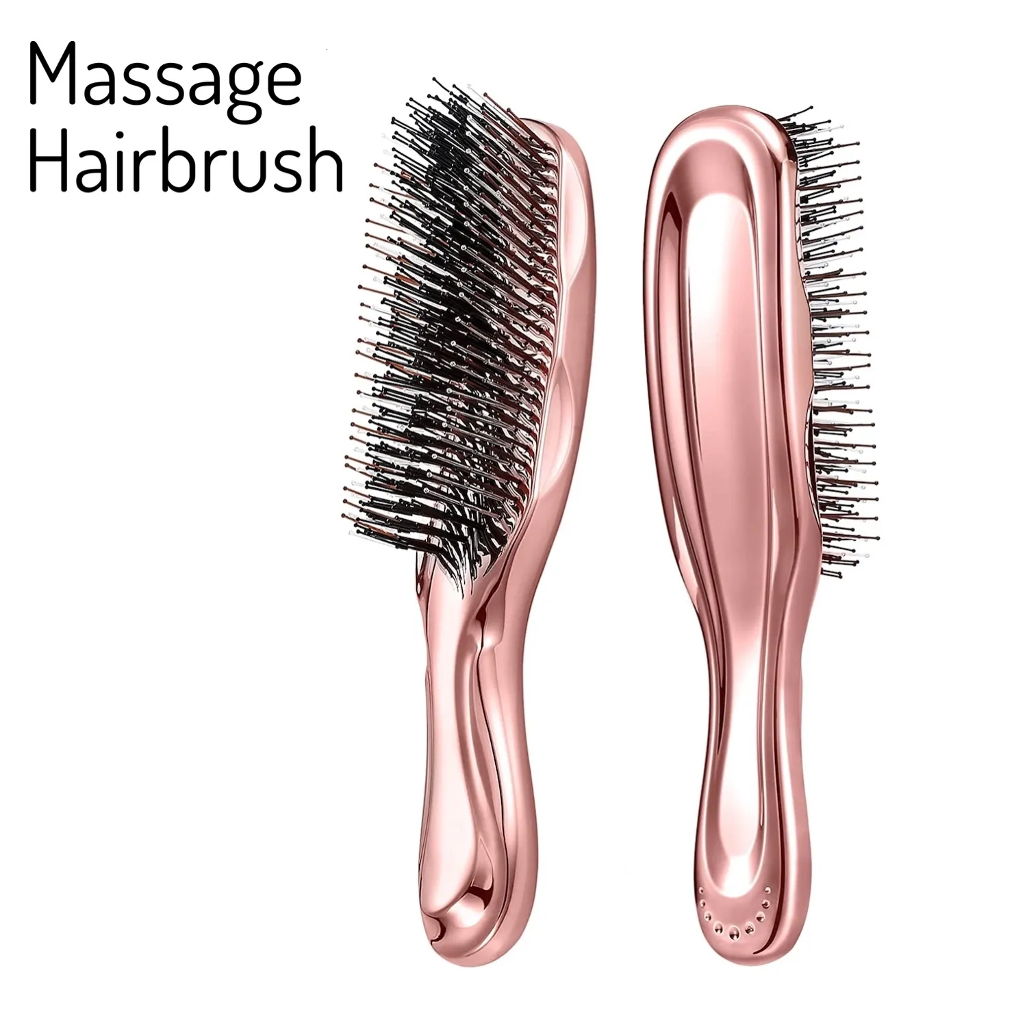 Brosses à cheveux japonais Premium tête masseur cuir chevelu shampooing plastique humide démêlant nettoyage peigne or Rose 230325