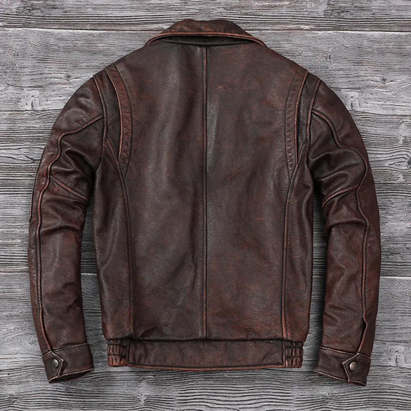 Vintage Redbrown Corium Kohls Mens Leather Jackets Faux Pilot Jacket With Distressed Genuine Stone And Top Layer Cowhide Fashionable Air Force Flight Jacket Style 230325 From Yujia04 172.02 DHgate.Com