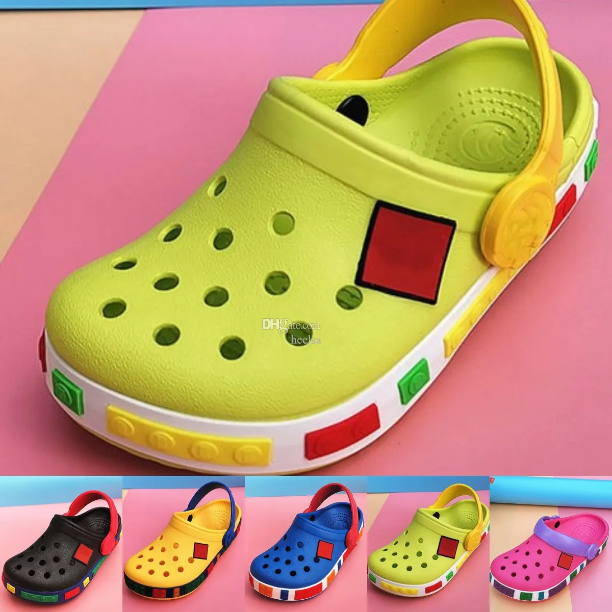 Kids Sandals 디자이너 유아 악어 구멍 슬리퍼 막힘 소년 비치 신발 캐주얼 한 여름 청소년 어린이 슬라이드 버클 크루 스 클래식 홈 가든 Bla 41px#