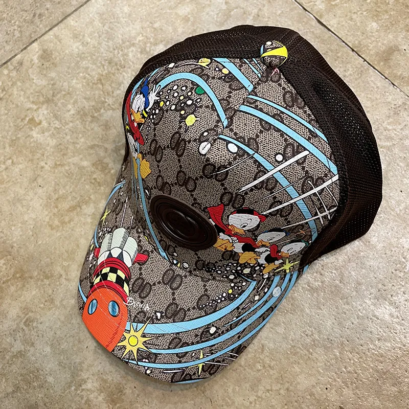 Designer baseball cap kupol animerad mönster hatt fritid kepsar bokstav nyhet design för man kvinna