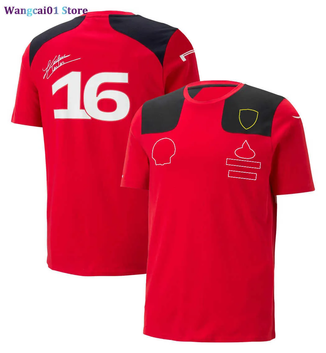 T-shirts hommes 2023 Le plus nouveau produit F1 Formula One Red Team Vêtements Racing Costume Revers POLO Chemise Vêtements Team Work Vêtements Court Seve T-shirt Hommes Personnalisés 0325H23