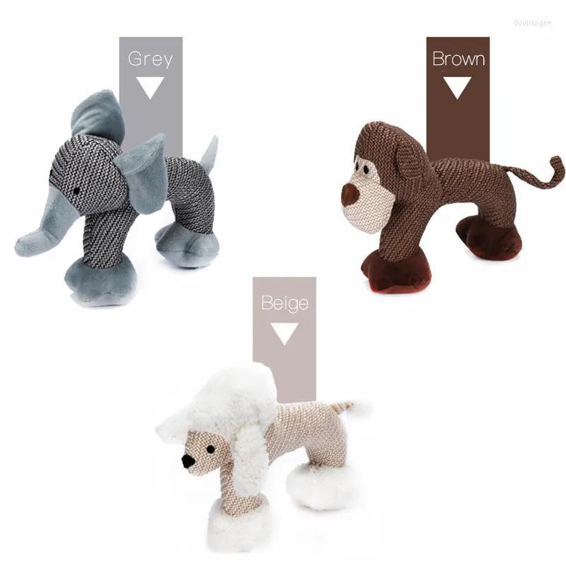 Cat Toys IdYllife Toy Katten Squeak Animal For Cats Pets Chew Sound Elephant Monkey Poodle Doll Bite Vocal Simulation