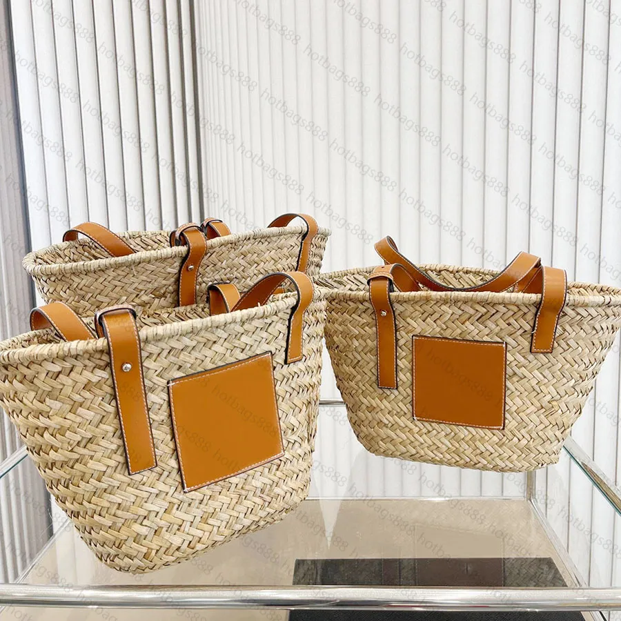 Designer Straw Bag Handmade Woman Handbags Beach Bag Casual Rattan Large Capacity Totes Wicker Woven Handbags Summer Beach Bali Lady Travel Big Basket Purse