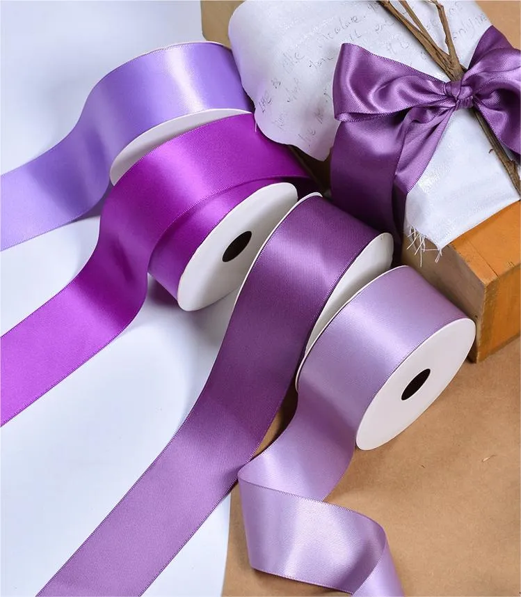 1-1/2 inch X 100 Yards Solid Color Satin Ribbon,Purple Ribbons for Gift  Package Wrapping. and Invitation Floral Bouquets Hair Crafts Sewing Wedding