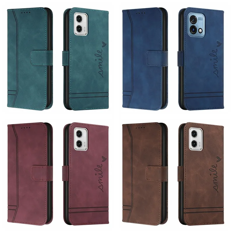 Étuis portefeuille en cuir vintage pour Google Pixel 7A Moto G Stylus 5G 2023 E13 G73 G53 G13 G23 Edge Plus G Edge 30 Lite Main Peau Sentir Rétro Fente Pour Carte D'identité Stand Flip Cover Pouch