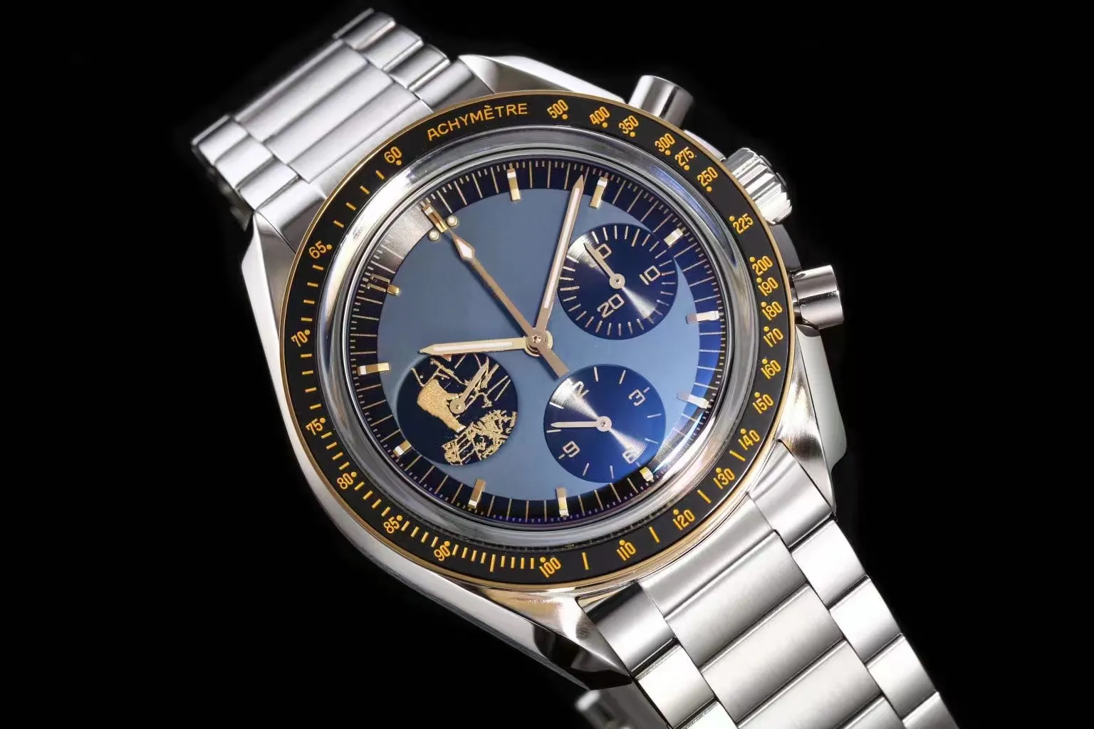 Omega mechanisch horloge Designer horloge Heren 42 mm wijzerplaat met ultrahoge kwaliteit 3861 handmatige opwindbeweging 42 mm zilveren kast Super waterdicht luxe maanhorloge