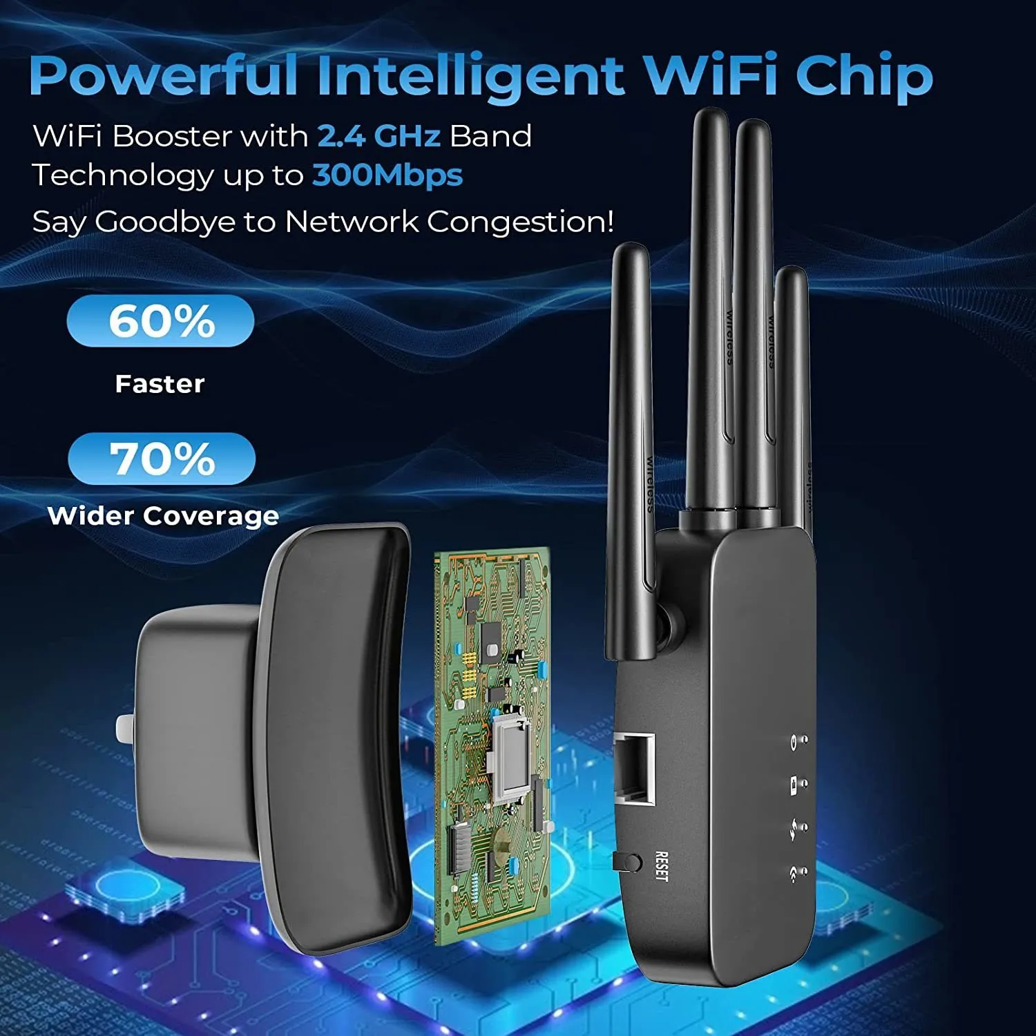 Wifi Extender Long Range Signal Booster For Home Coverage_voghion.com