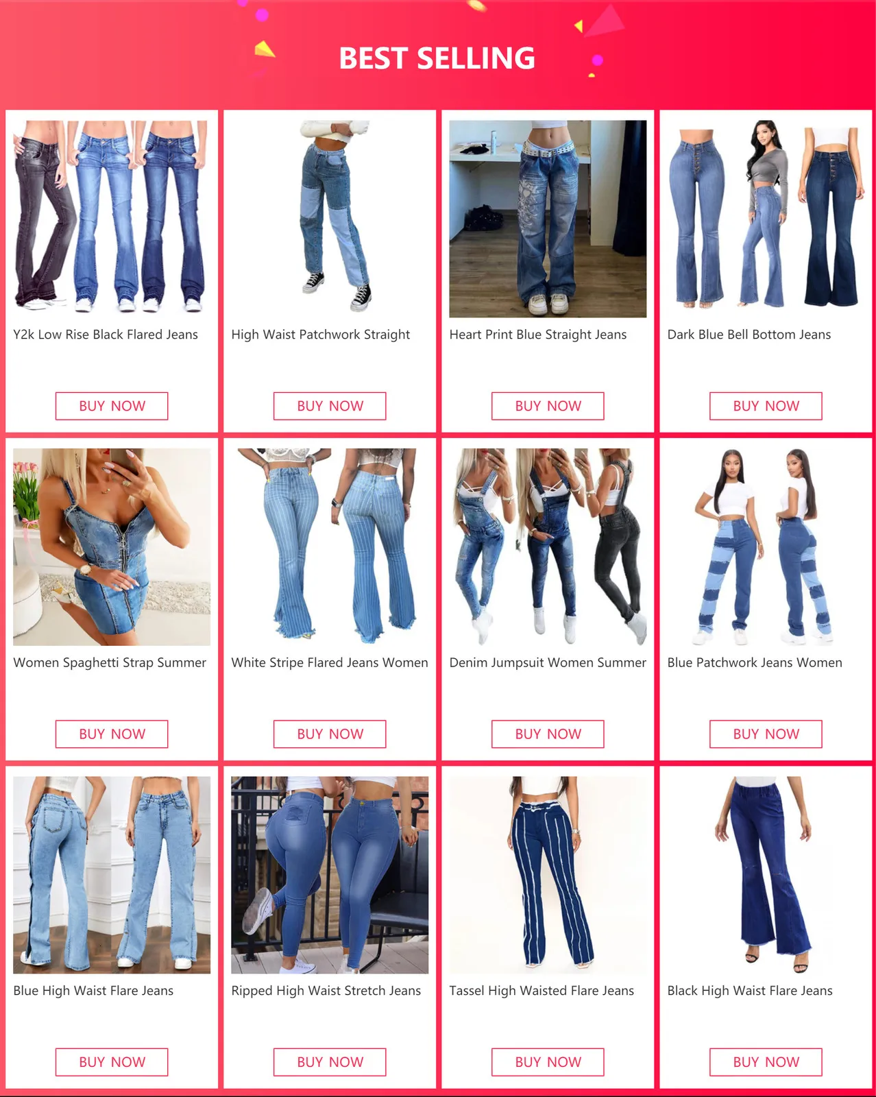 White Jeans Women Wide Leg Jeans High Waisted Baggy Classic Stretch Straight -Leg Denim Pants Relaxed Fit Long Pants at  Women's Jeans store