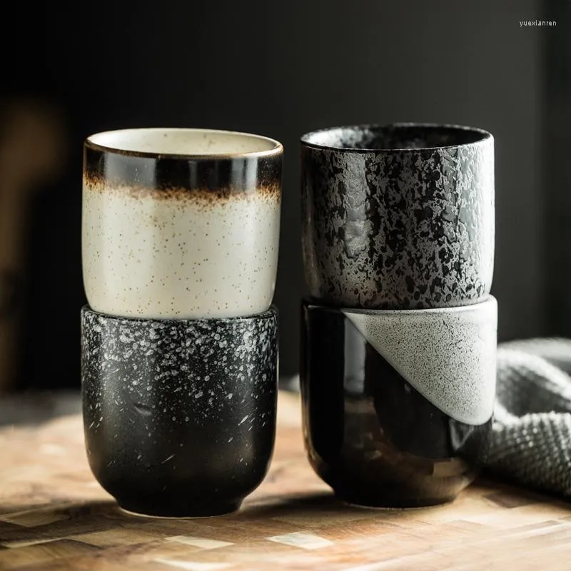 Copas de xícaras picadas de chá de cerâmica japonesa Coffee retro criativo para casa sushi panela de mesa