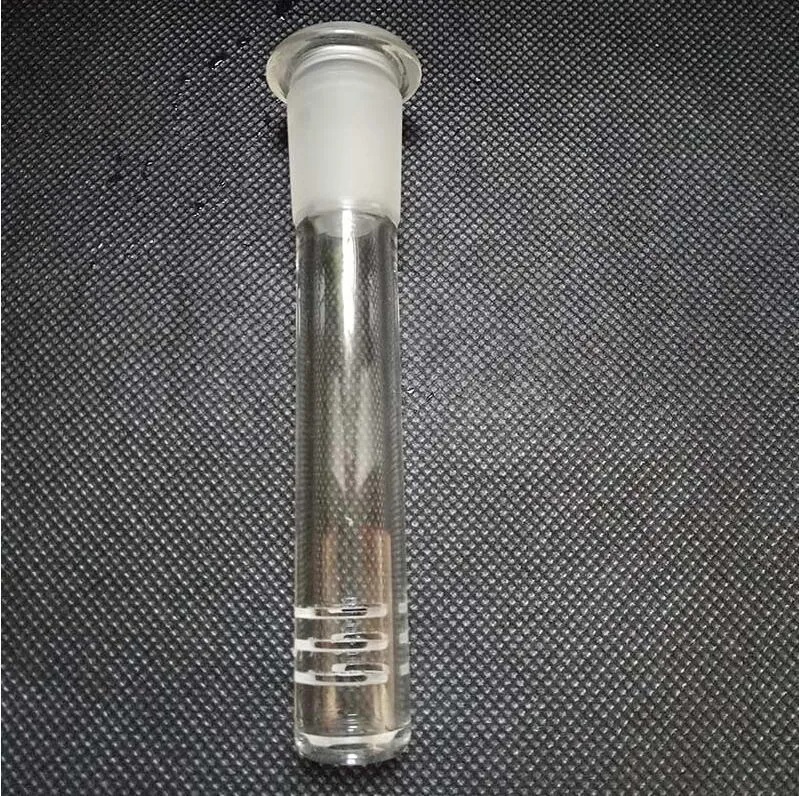 Downstem in vetro 18mm 14mm Down stem Accessori per fumatori Lunghezza 10cm Adattatore Nail Oil rig Tubo Diffusore per tubi bong ad acqua Narghilè Gorgogliatore