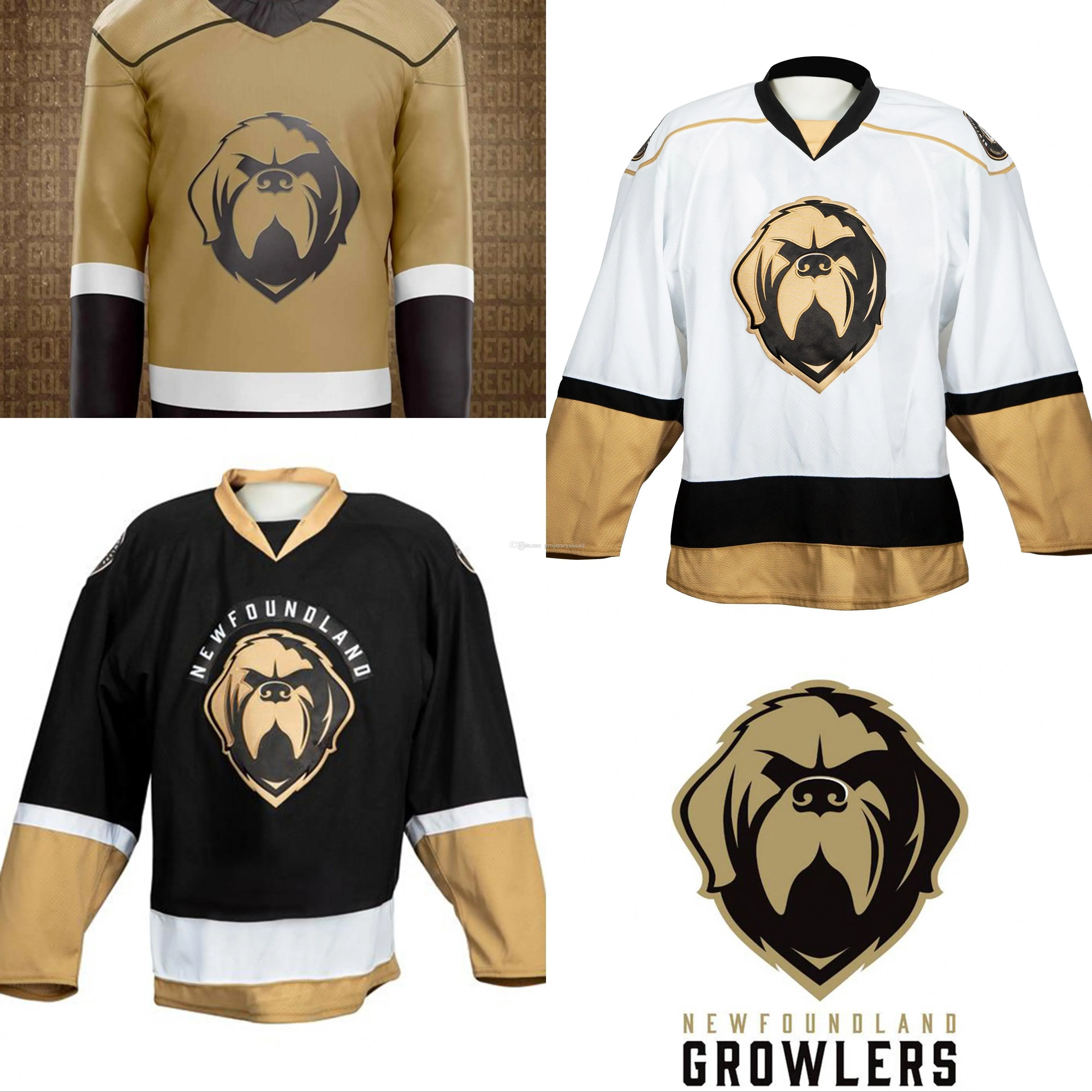 CUSTOM ECHL Newfoundland Growlers New Third Jersey Custom Hombres