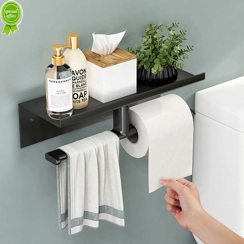 Toallero de baño de 3 capas sin taladro, soporte para toallas, estante de  ducha, estante de almacenamiento de aleación de aluminio, accesorios de baño  - AliExpress