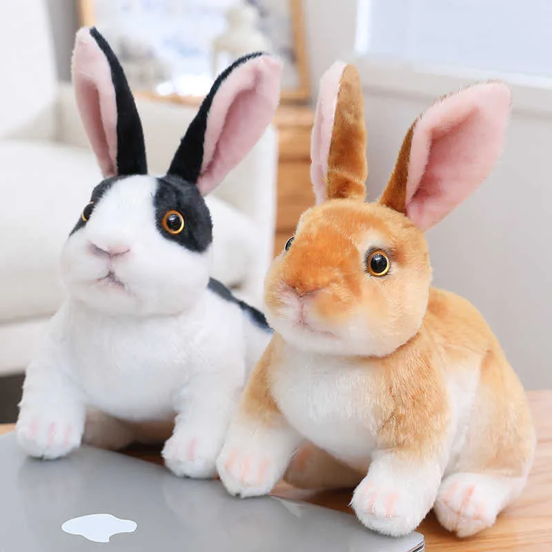 20-30 CENTIMETRI Simpatico Coniglio Bambole di Peluche Simulazione Pelliccia Realistico Kawaii Animale Coniglietto di Pasqua Giocattolo Modello Regalo Decorazione Della Casa