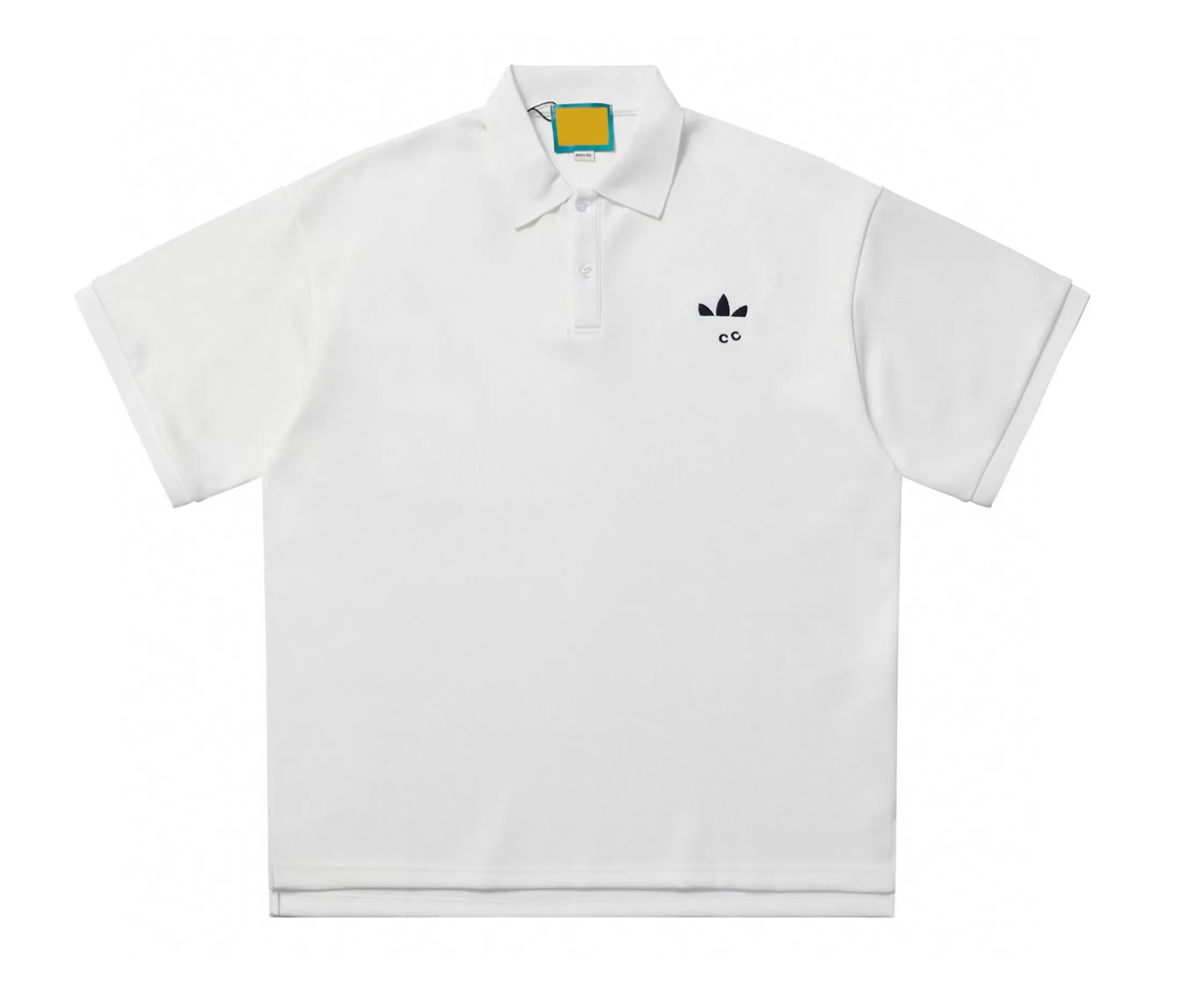 T-shirt Plus da uomo Polo Girocollo ricamato e stampato in stile polare estivo con puro cotone da strada 1q3re