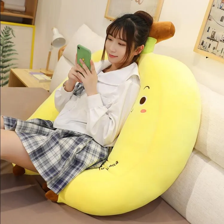 35cm Creative Cartoon Banana Plush Pillow Kawaii Sofa Cushion Baby Toy Cute Plush Doll Children Fruit Toys Children Kid Gift