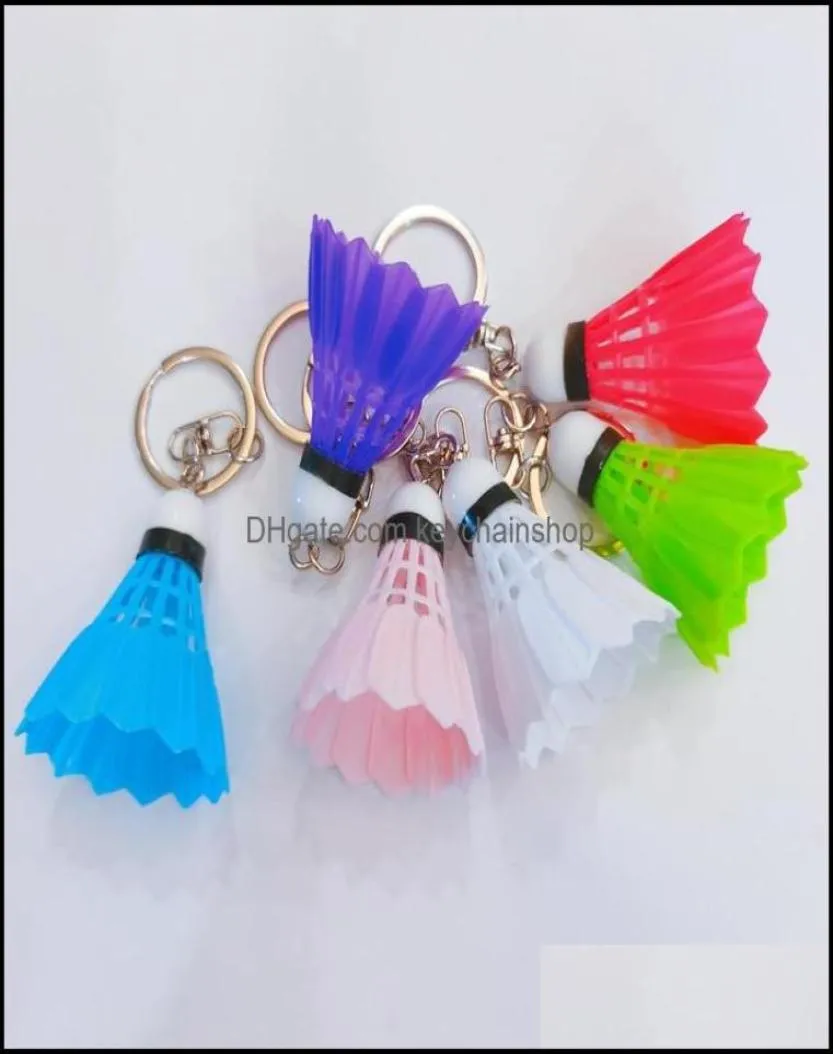 Keychains Fashion Accessories Creative Mini Badminton Keychain Pendant Men Women Sports Goods Gift Backpack Charms Accessori Dhs818898293