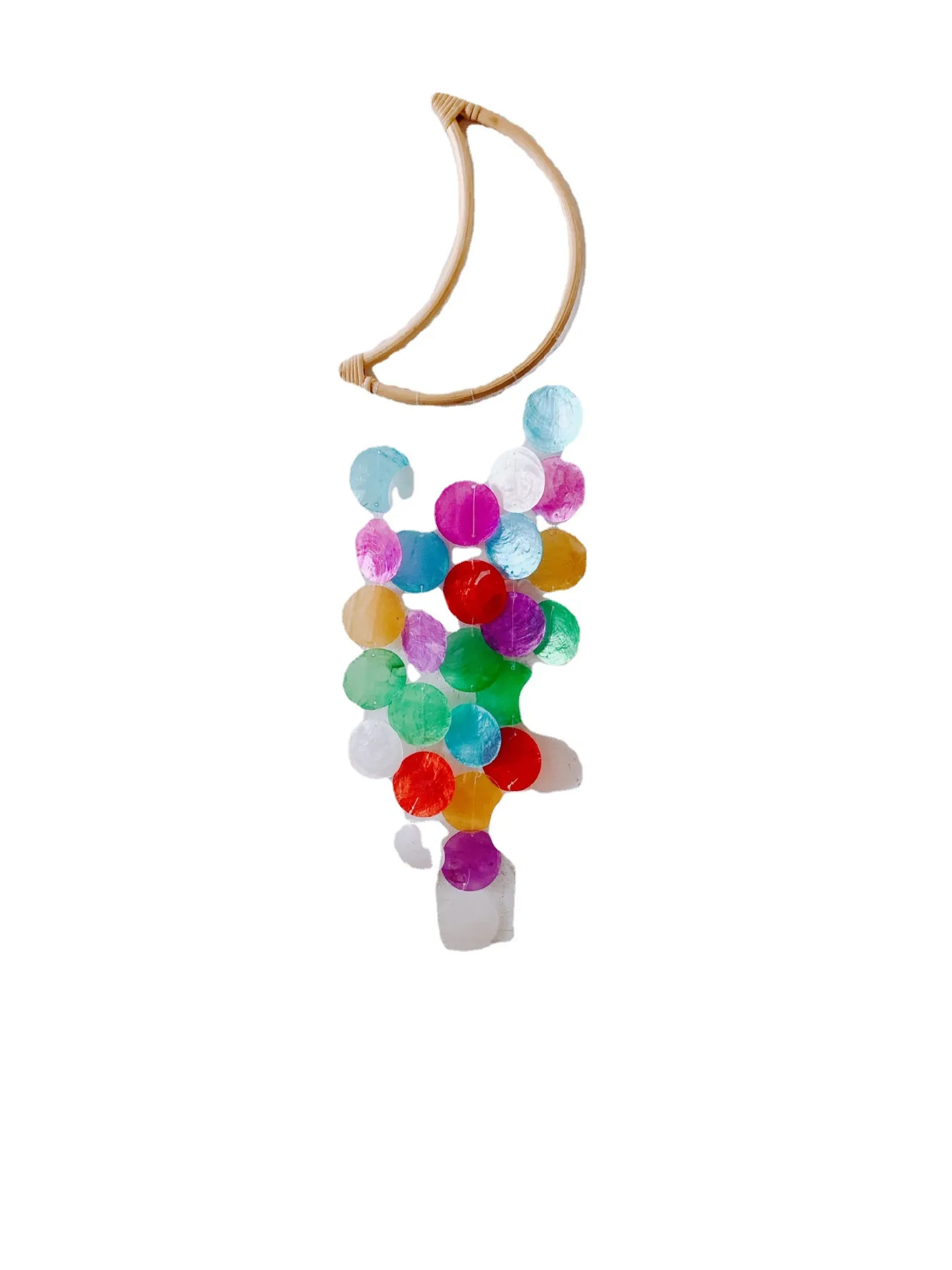 Moon Wind Bell Dream Catcher Semplice colore Shell Decorazione da appendere a parete 1224182