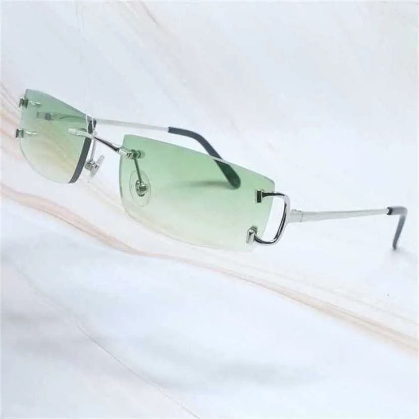 30 % RABATT auf neue Herren- und Damen-Sonnenbrillen des Luxusdesigners 20 % Rabatt auf Metallbrillen Herrenbrillen Damenrahmen Big Gold Glass Frame for Mens Randless Sunglass ShadesKajia