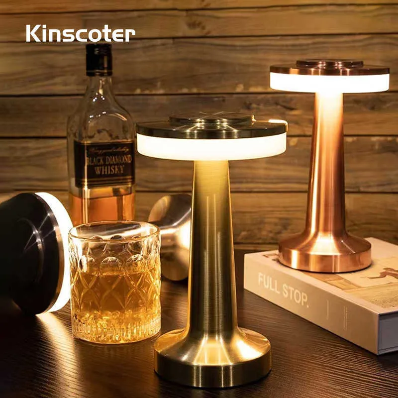 Night Lights Touch Led Charging Table Lamp Creative Dining Hotel Bar Coffee Table Lamp Outdoor Night Light Living Room Decorative Desk Lamp P230325