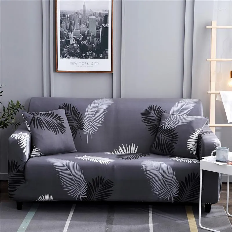 Stol täcker 40Stetch SOFA Cover Slipcovers Elastic All-Inclusive Couch Fall för olika form Loveseat L-Style