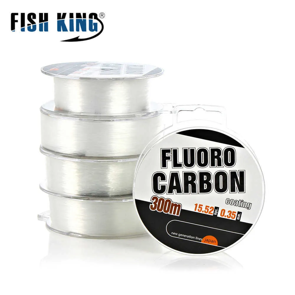 Fiske tillbehör 300 m 0,3-0,5 mm kolfiberbeläggning fiske linje 30-45 lb fluorokarbon fluefiske strängtråd chockledare Japan p230325