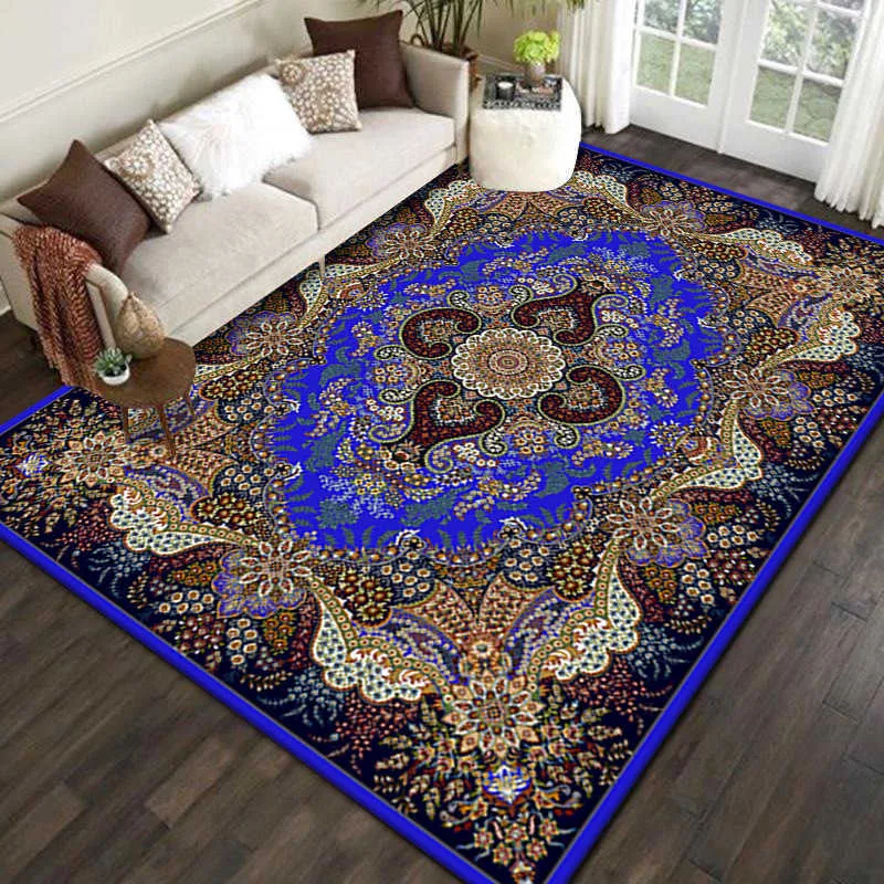 Grand tapis imprimé géométrique 3D, antidérapant lavable, pour salon, Hall d 'entrée de maison, confortable