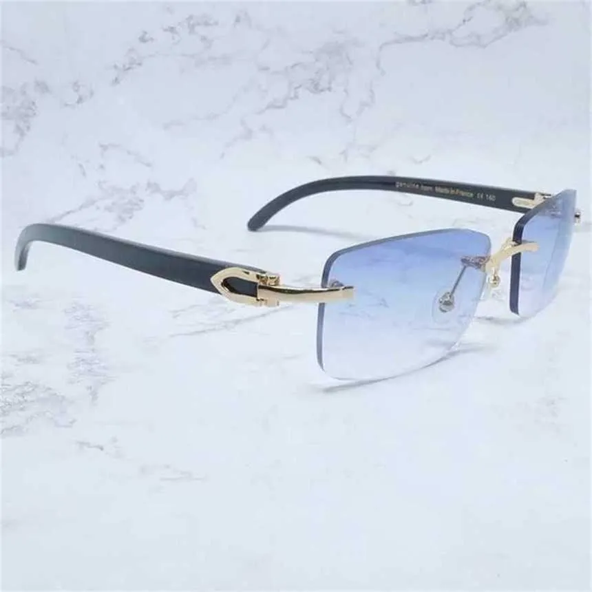 Occhiali da sole di moda firmati di lusso 20% di sconto in corno di bufalo senza montatura quadrato bianco nero buff occhiali occhiali alla moda gafas de sol hombreKajia