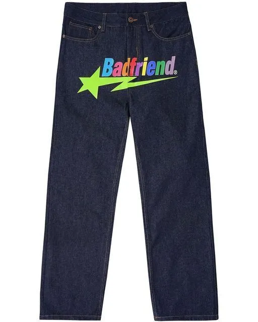 Y2k Mens Badfriend Badfriend Jeans Designer Hip Hop Fashion With 