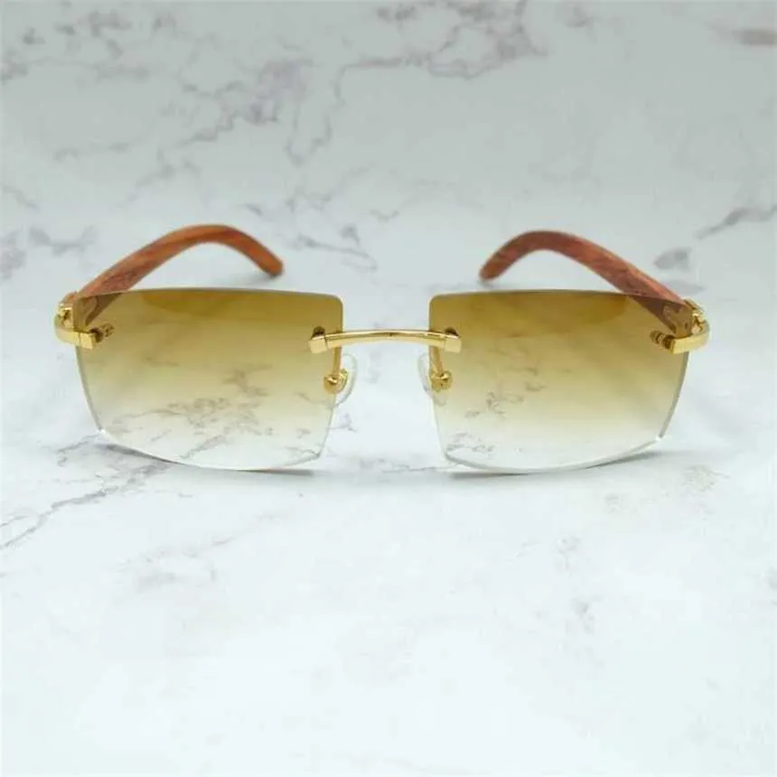 Luxury Designer Fashion Solglasögon 20% rabatt på stora män Rimless Glasse Vintage Shades for Women Trending Products