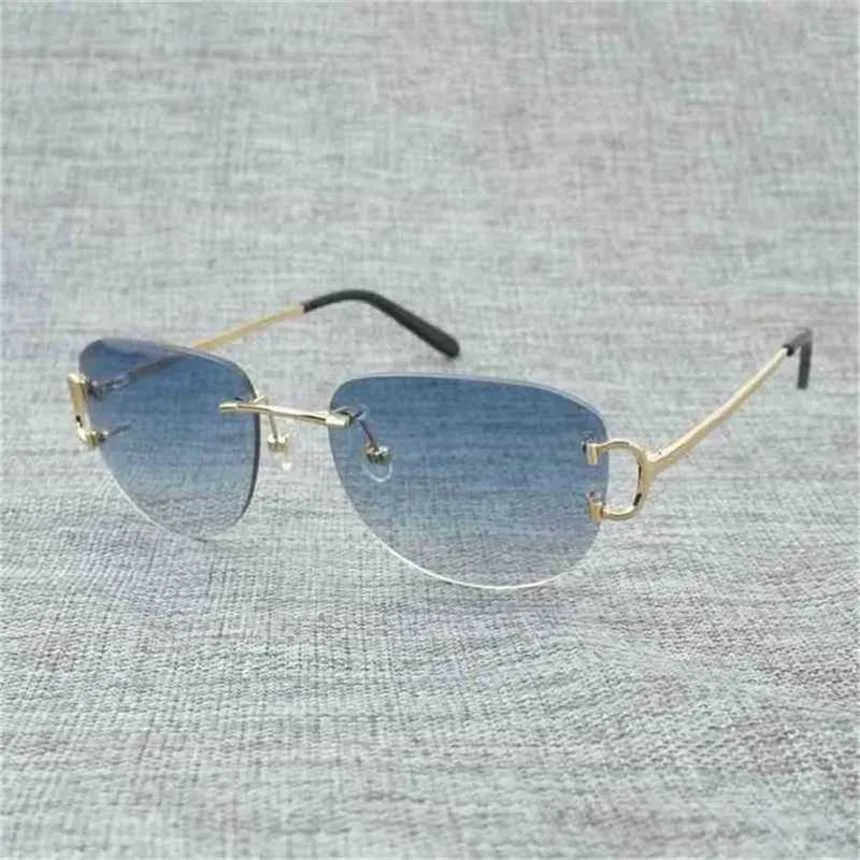 Luksusowe projektanta okularów przeciwsłonecznych o 20% zniżki na vintage bez krawędzi okulary kobiety na letnie okulary mężczyźni rama okulos sol las gafas