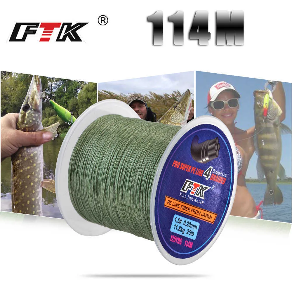 Fishing Accessories FTK 114M Braided Wire PE Braided 0.4# 6.0