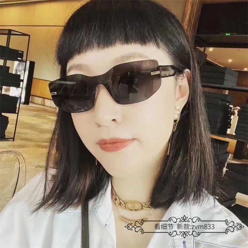 豪華なデザイナーNew Men's and Women's Sunglasses 20％fファミリーフレームレス猫のアイネットレッドウィンドインス同じウルトラライトファッションFE40066