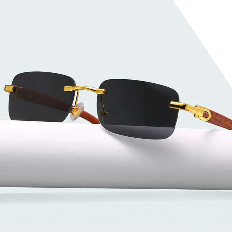 10% di sconto sui nuovi occhiali da sole da uomo e da donna firmati di lusso 20% di sconto sugli occhiali quadrati con venature del legno trend K Fashion hip hop