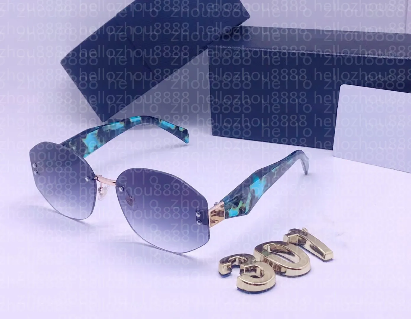 lunettes de soleil pour femmes classique Summer Fashion 3017 Style métal et Plank Frame lunettes Top Quality UV Protection Lens50948S