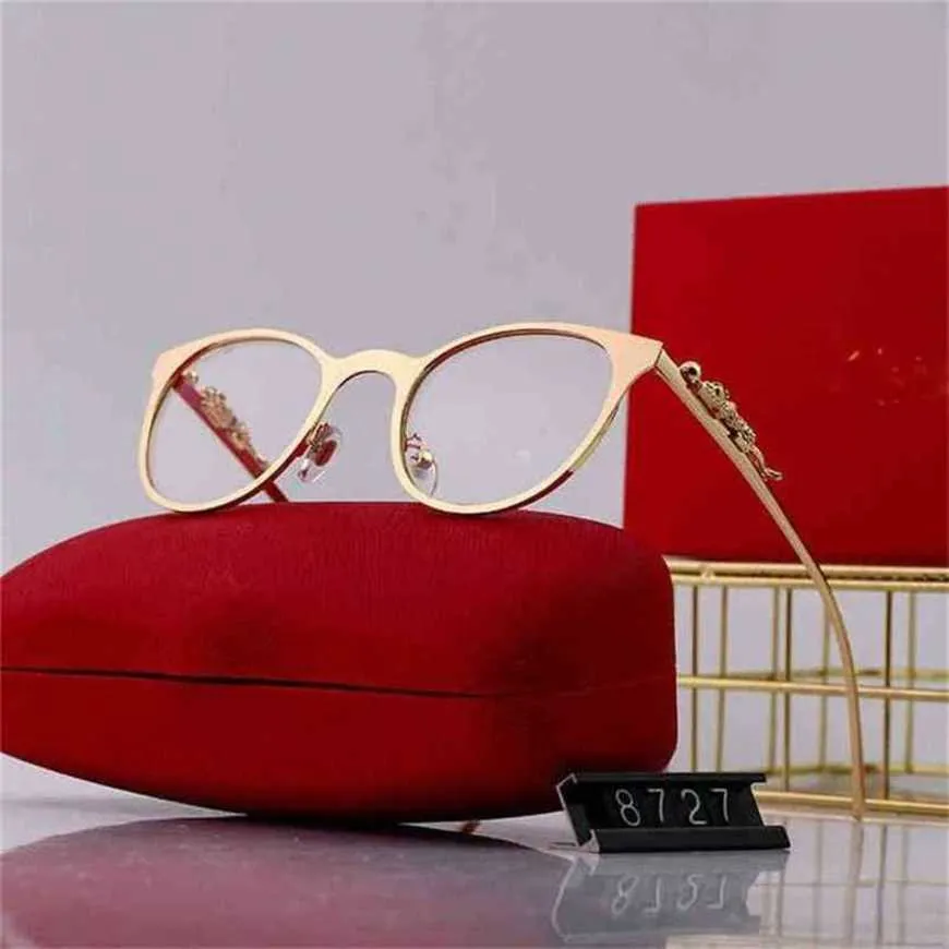 Luxe designer hoogwaardige zonnebril 20% korting op versie vierkante bril winddichte tweekleurige gradiënt vol frame kajia luipaard hoofd zonnebrilglasseskajia