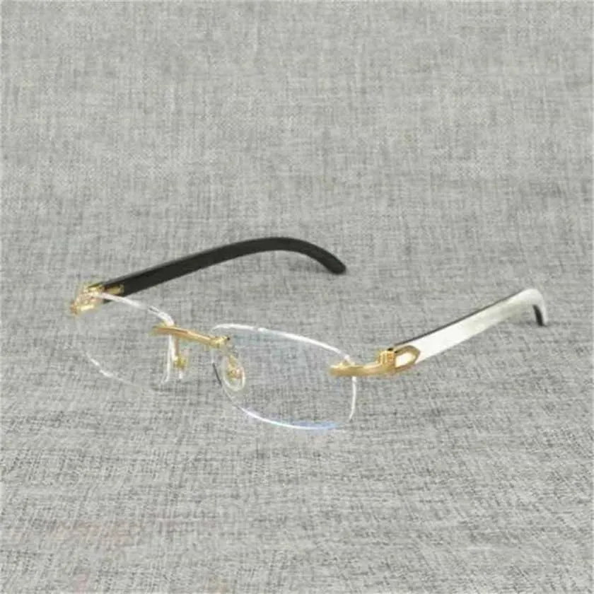 Lunettes de soleil d'extérieur pour hommes à la mode en bois naturel carré cadre clair hommes corne de buffle lunettes optiques sans monture surdimensionnées pour femmes lunettes de lecture Oculos