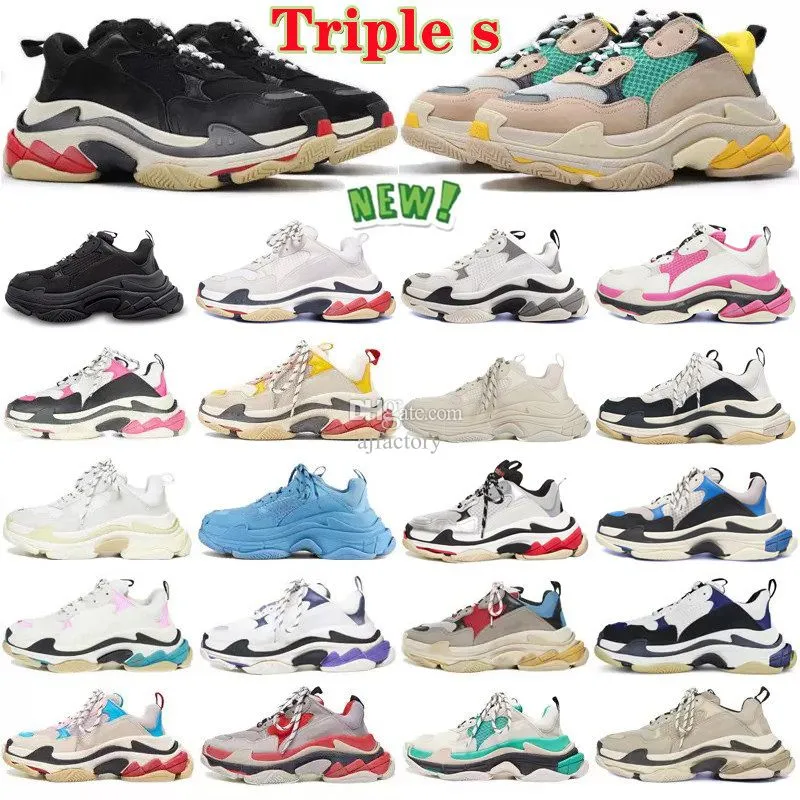 OG Balencigas Balencaigaity Designer Direct Paris Triple-s Casual Dad Shoes Oversized Mens Womens Track Triple s Black White Gym r Adq