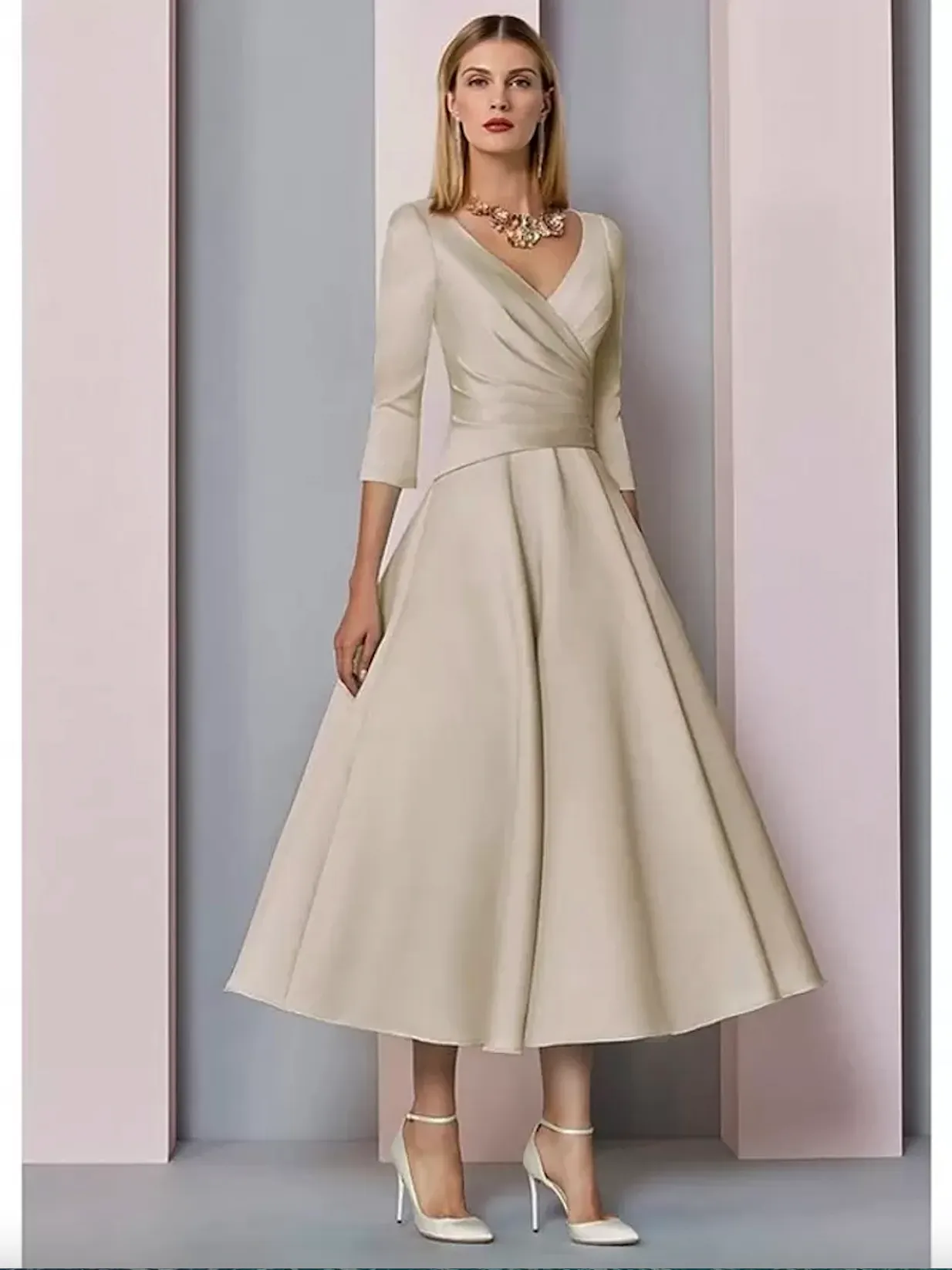 sachin and babi light blue dress Sipping on Style: Champagne-Colored Shoes for Your Entire Wedding Crew main image 1