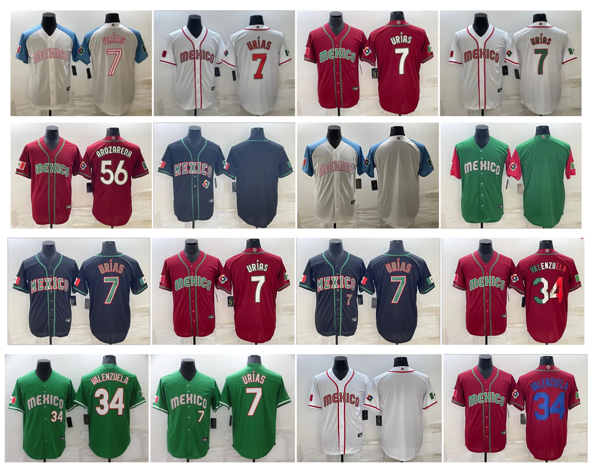 Julio Urias 2023 Team Mexico WBC Baseball Jersey Clásico Mundial De Béisbol Fernando Valenzuela