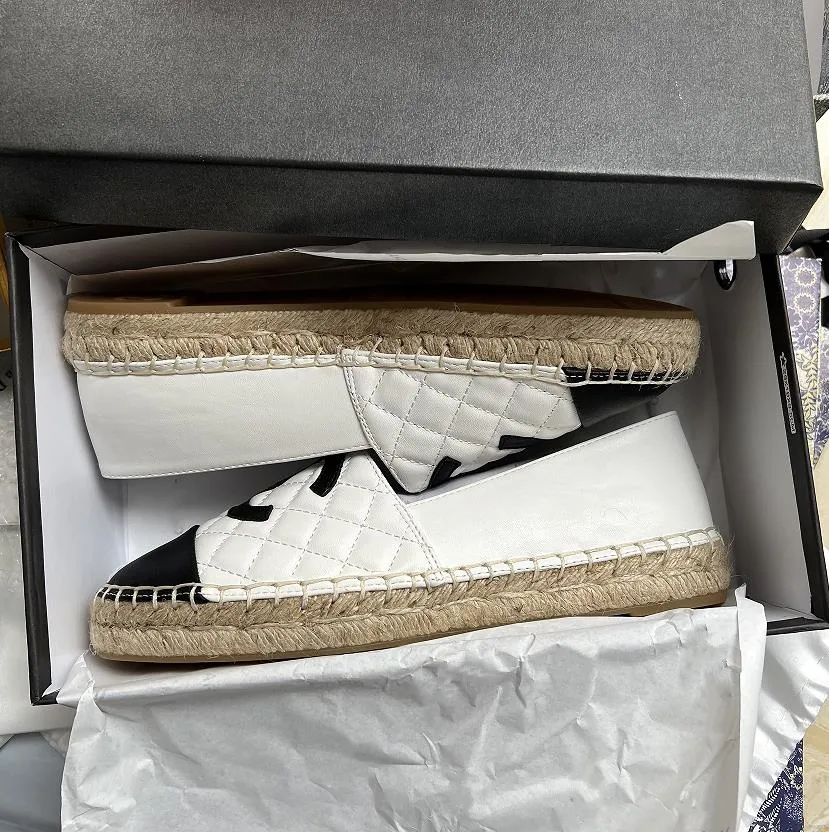 Chanel clearance straw espadrilles