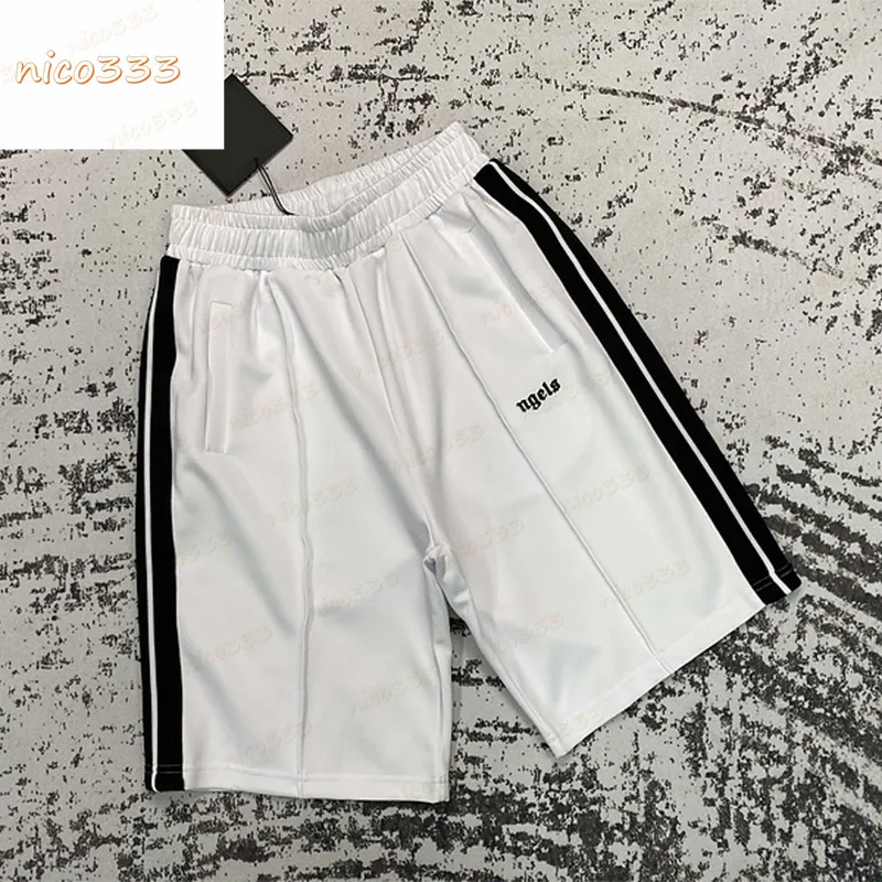 23ss färger shorts ljusblå regnbågsida vita ränder män kvinnor avslappnade sport shorts andningsbara mode mångsidiga kuanso fem p267g