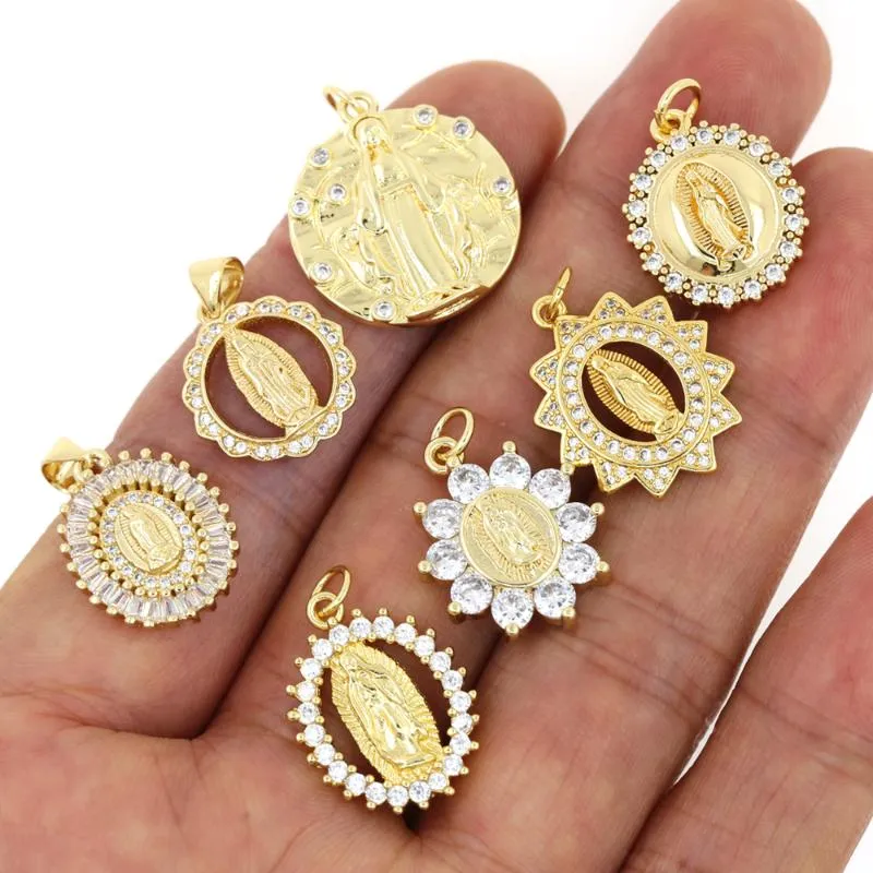 Hänge halsband 2023 jungfruliga Mary Pendants Christian Charms smycken tillverkning för handgjorda kvinnor modtillbehör