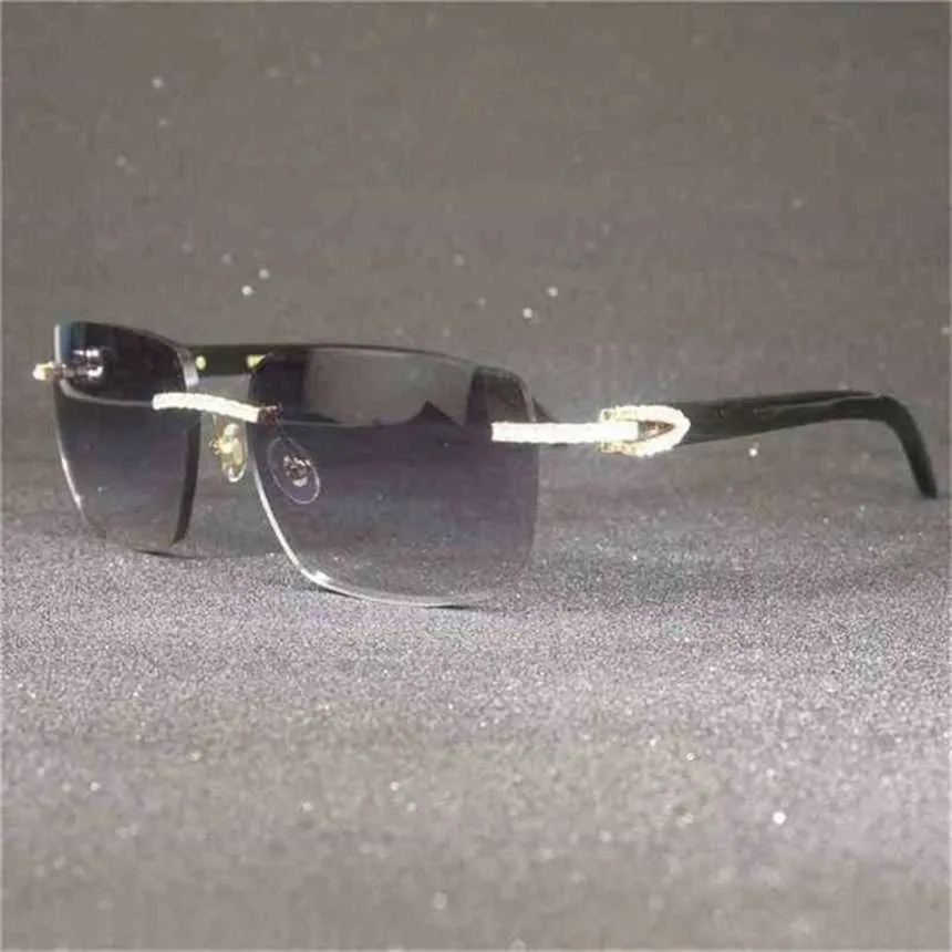 Luxury Designer Fashion Solglasögon 20% rabatt på Rhinestone Square Mens Retro tjocka linser Skuggor Vintage Solglasögon Gafas Sol för kvinnor