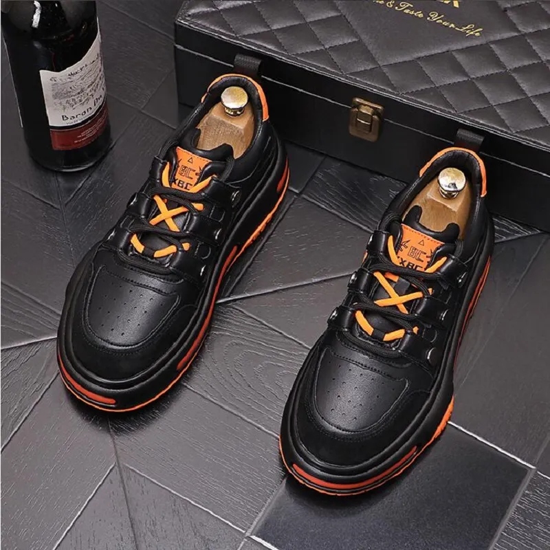 Men Thick Soled Casual Shoes Spring Style Net Red Tide Brand Men Shoes Korean Versatile Training Shoes D2H1