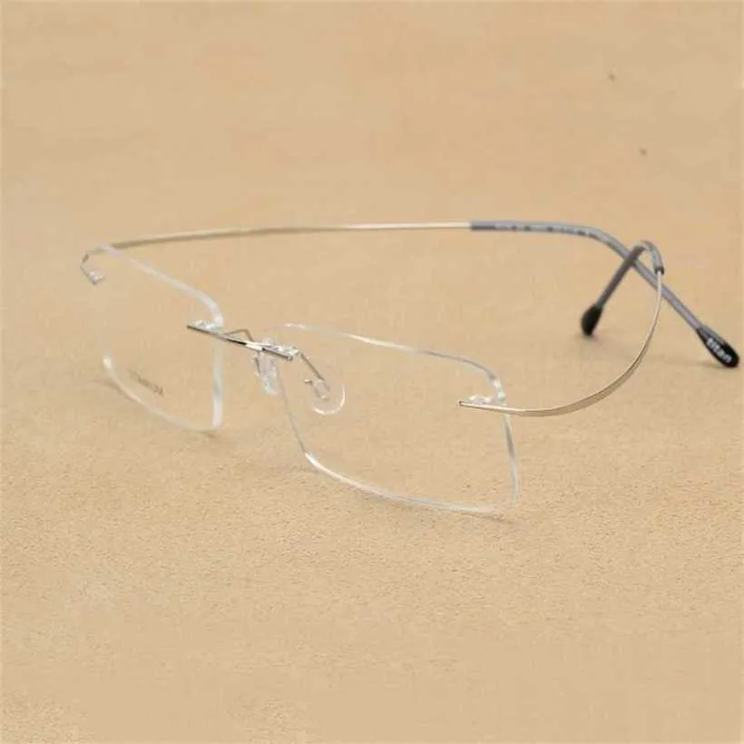 Frauen Modedesignerin Sonnenbrille Randless Augenlicht Fashion Metall Brille Lesebrahmen