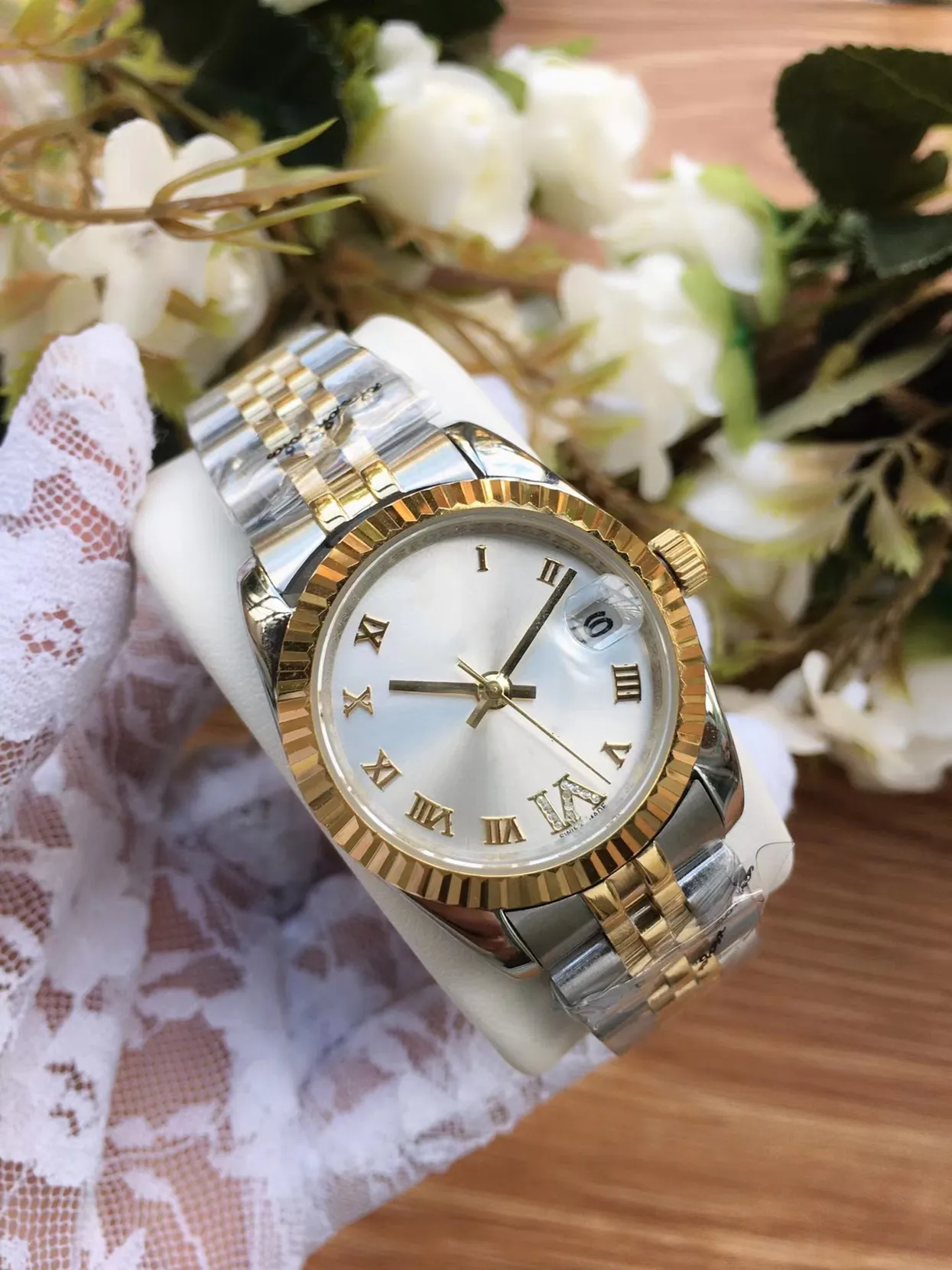 Con box originale Donne Luxury Watch Lady Size 31mm Data Girl Sapphire Glass Owatch 2813 Movimento Orologi di movimento meccanico automatico 2023