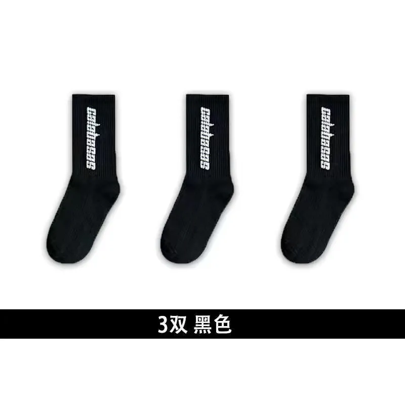 Herrstrumpor Calabasas Skateboarding Fashion Men Letter Printed Socks Sports Socks Socks Hip Hop Socks For Men 226