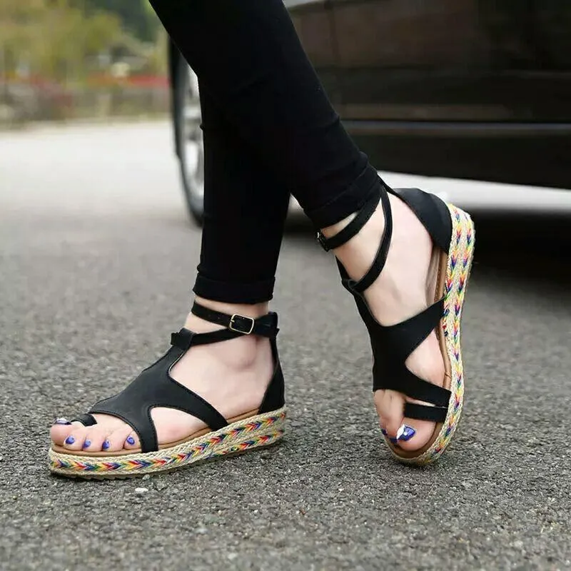 Sandals Women Shoes Flip Flops com plataforma Casual Ladies Gladiator Beach Feminino Plus Size 35-43Sandals