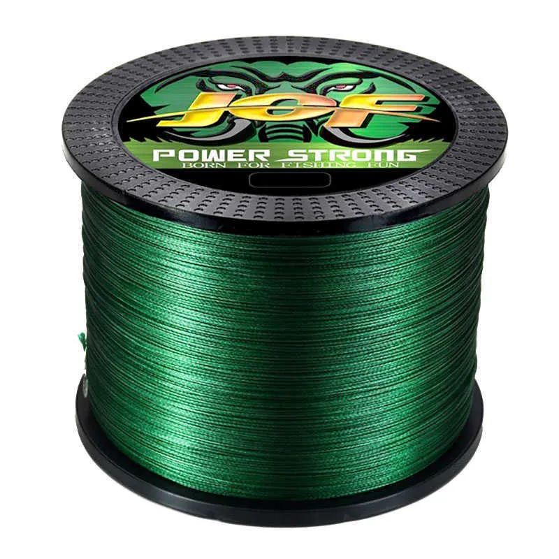 Accessoires de pêche JOF Ligne de pêche tressée Multifilament Carp Fly 4/8 Strand 300M 500M 1000M Multicolore Japon Spinning Extreme PE Strong Weave P230325