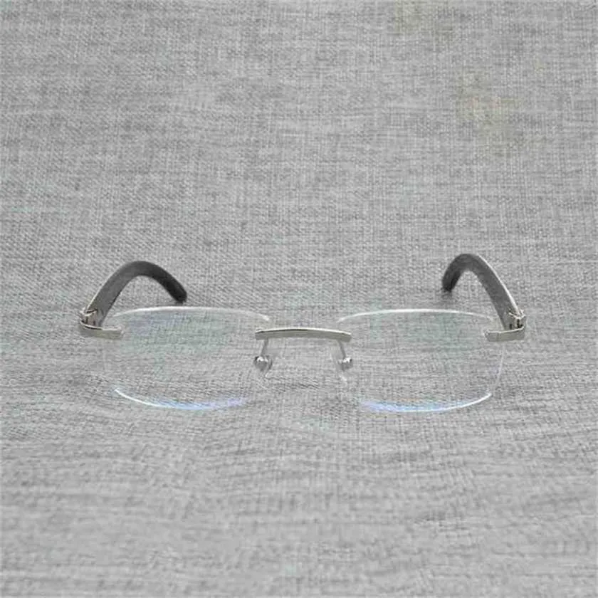 Lunettes de soleil d'extérieur pour hommes Vintage Wood Square Clear Men Natural Buffalo Horn Oversize Rimless Glasses Frame for Women Reading Optical Oval OculosKajia